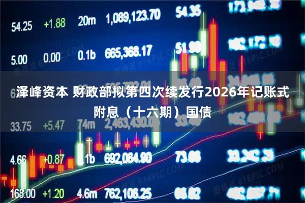泽峰资本 财政部拟第四次续发行2026年记账式附息（十六期）国债